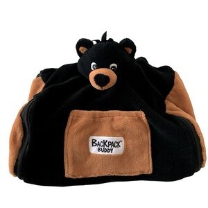 Bear Backpack Buddy Kids Plush Travel Pillow and Blanket All In One NWT